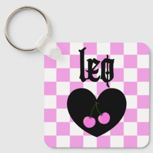 Leo Gothic Ästhetik Scheckkreuz Design Schlüsselanhänger