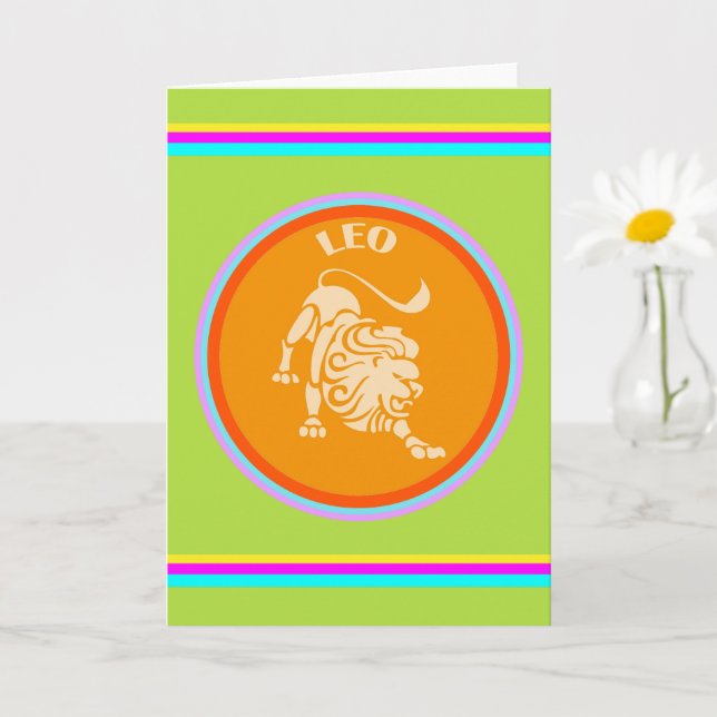 Leo Greeting Card Karte (Kleine Pflanze)
