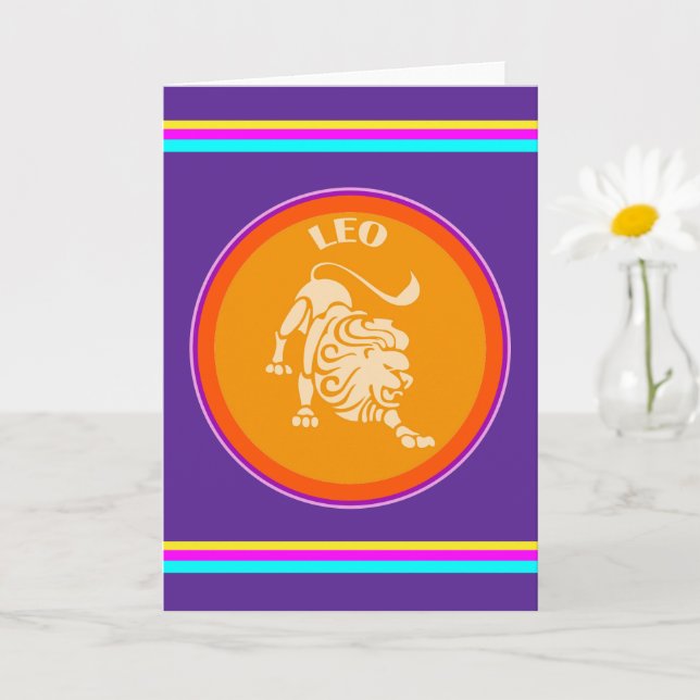 Leo Greeting Card Karte (Kleine Pflanze)