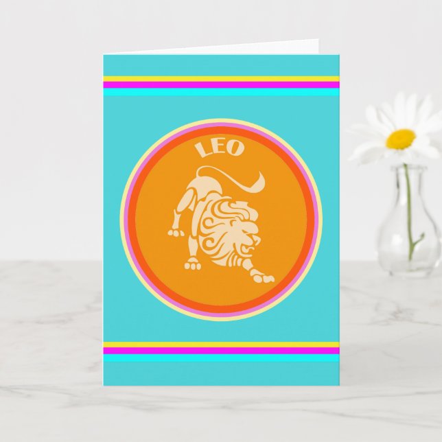 Leo Greeting Card Karte (Kleine Pflanze)
