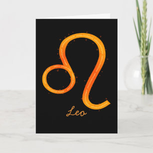 Leo Greeting Card - Leo Blank Karte