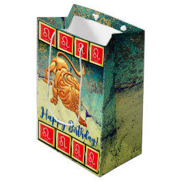 Leo - Happy Birthday Medium Gift Bag Mittlere Geschenktüte