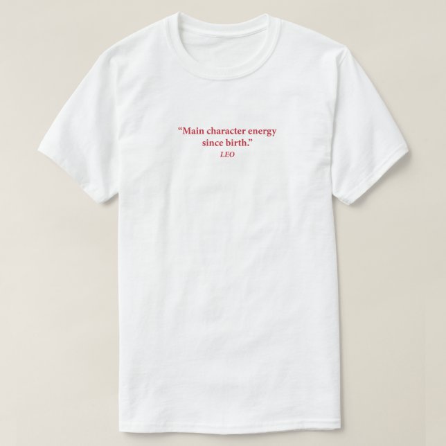Leo Hauptcharakter Zodiac Tee (Design vorne)