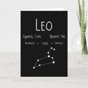Leo Horoscope Astrologie Star Sign Geburtstagsgesc Karte