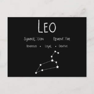 Leo Horoscope Astrologie Star Sign Geburtstagsgesc Postkarte