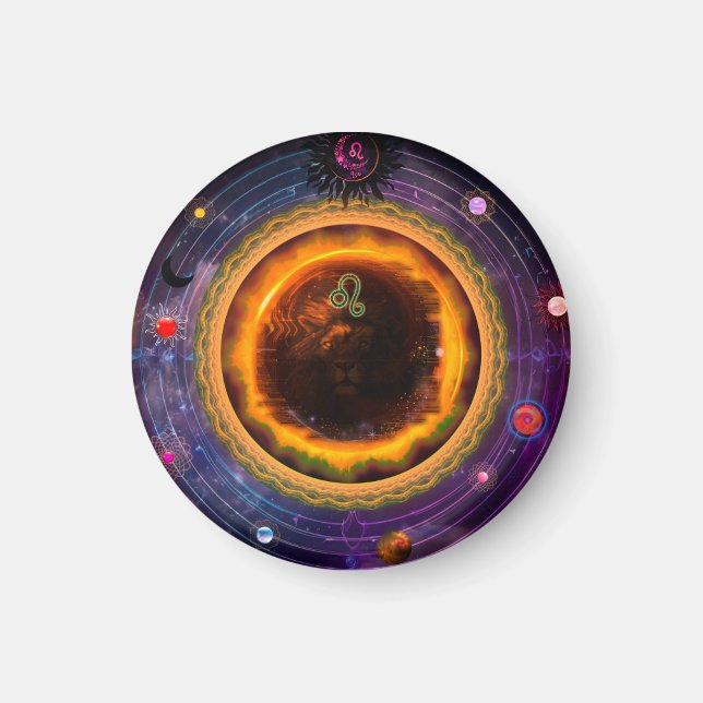 Leo Horoscope Magnet (Vorne)