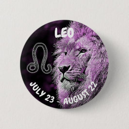 Leo Horoscope Sign Button
