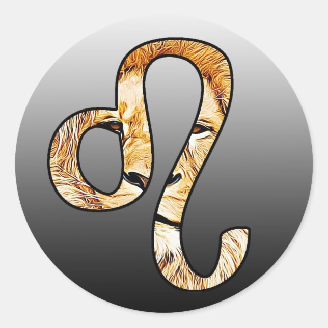 Leo Horoscope Sign Lion Stickers (Vorderseite)