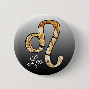 Leo Horoscope Sign Lion Zodiac Symboltasten Button