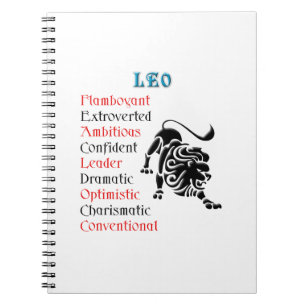 Leo Horoscope Zodiac Sign Notizblock