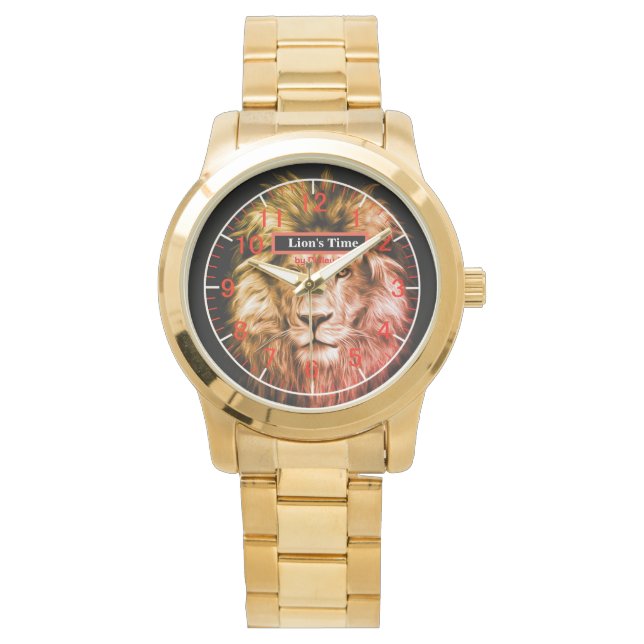 Leo Horoscope Zodiac Watch Armbanduhr (Vorderseite)