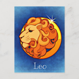 Leo in Blau Postkarte