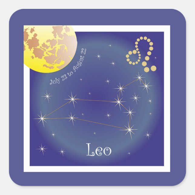 Leo July 23 to August 22 Aufkleber (Vorderseite)