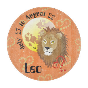 Leo July 23 to August 22 Glass Cutting Boards Schneidebrett