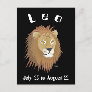 Leo July 23 to August 22 Postcard Postkarte