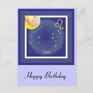 Leo July 23 to August 22 Postkarte