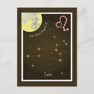 Leo July 23 to August 22 Postkarte