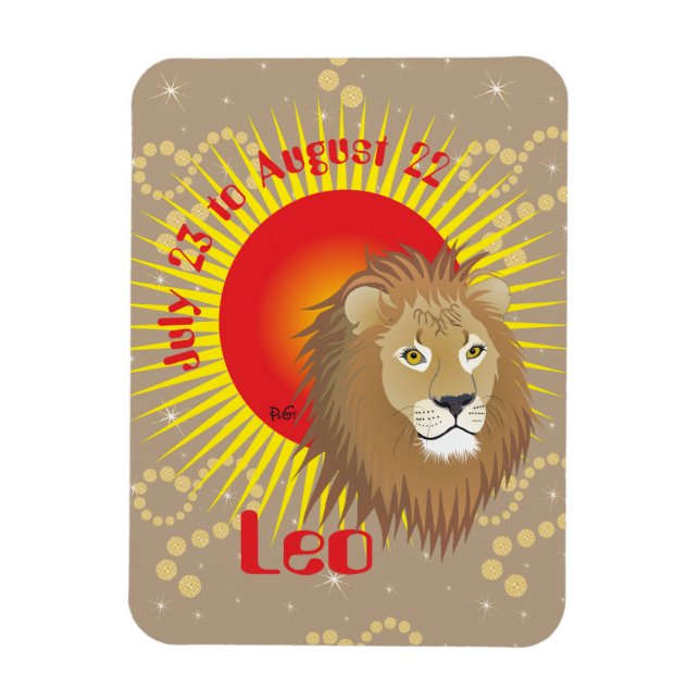 Leo July 23 to August 22 Premium Flexi Magnet (Vertikal)