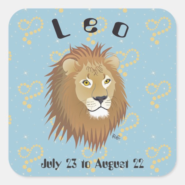 Leo July 23 to August 22 Stickers (Vorderseite)