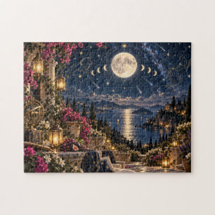 Leo Jungfrau Himmelsgestade Zodiakus Nachtlandscha Puzzle