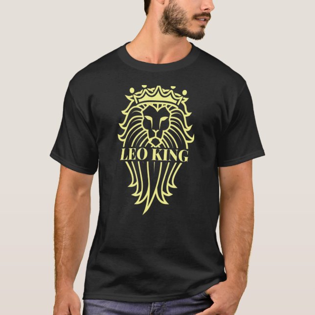 Leo King Season Lion mit Crown Elegant T-Shirt (Vorderseite)
