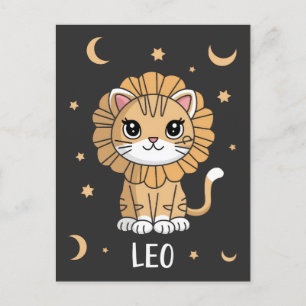 Leo Kitten: Ein Roaring Star Adorable Leo Zodiac Postkarte