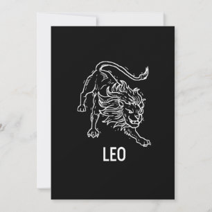 Leo Lion Astrology Birthday Gift Zodiac Signs Einladung