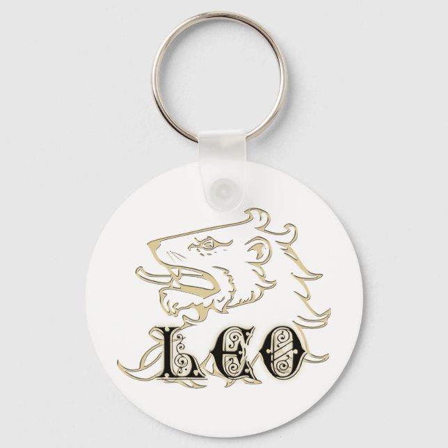 Leo Lion Astrology Sign Schlüsselanhänger (Vorderseite)