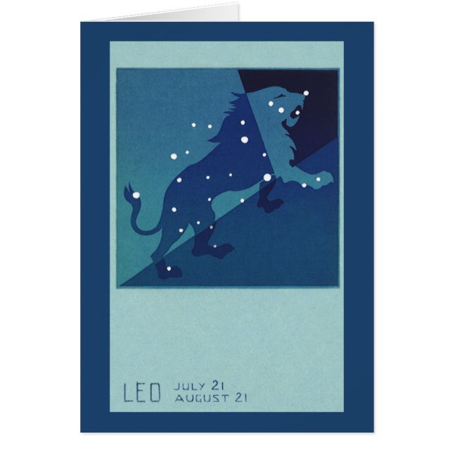 Leo Lion Constellation Vintag Zodiac Astrologie (Vorne)