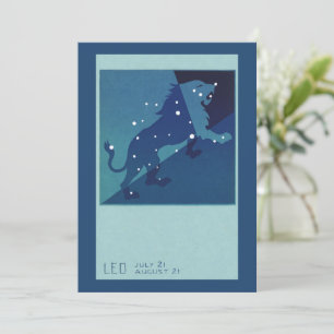 Leo Lion Constellation Vintag Zodiac Astrologie