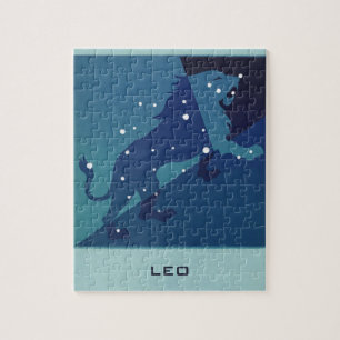 Leo Lion Constellation Vintag Zodiac Astrologie Puzzle