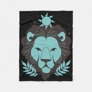 Leo Lion Halloween Zodiac Horoskop Astrologie Fleecedecke