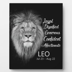 Leo Lion Head Zodiac Astrologie-Zeichen Fotoplatte