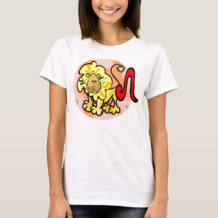 Leo Lion im Stil der 70er Jahre mit Symbol T-Shirt