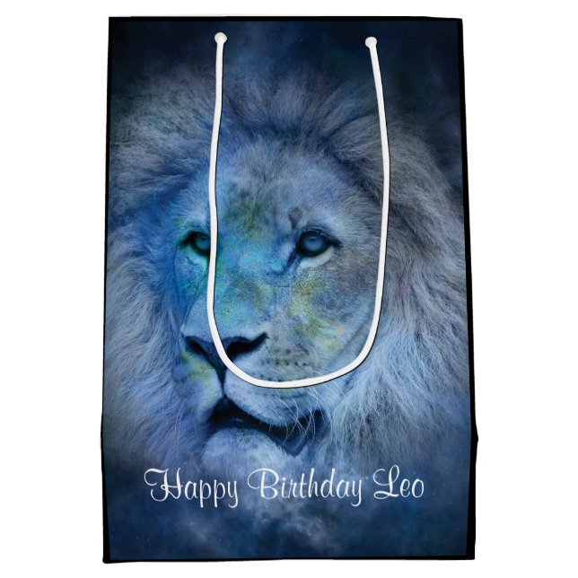 Leo Lion MGB Happy Birthday Mittlere Geschenktüte (Rückseite)