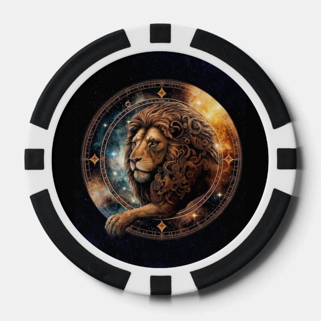 Leo Lion Poker Chips - Zodiac Symbol (Vorderseite)