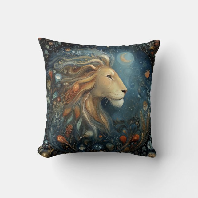 Leo Lion Zodiac Astrology Celestial Birthday Kissen (Vorderseite)