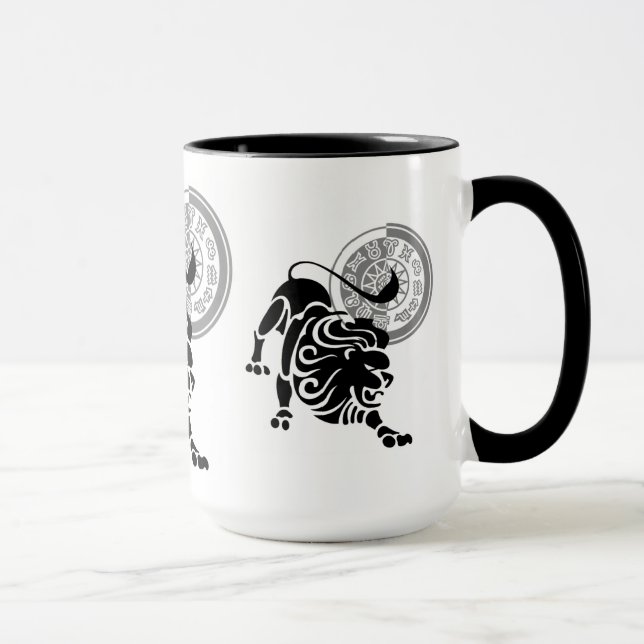 Leo Lion Zodiac Chart Tasse (Rechts)
