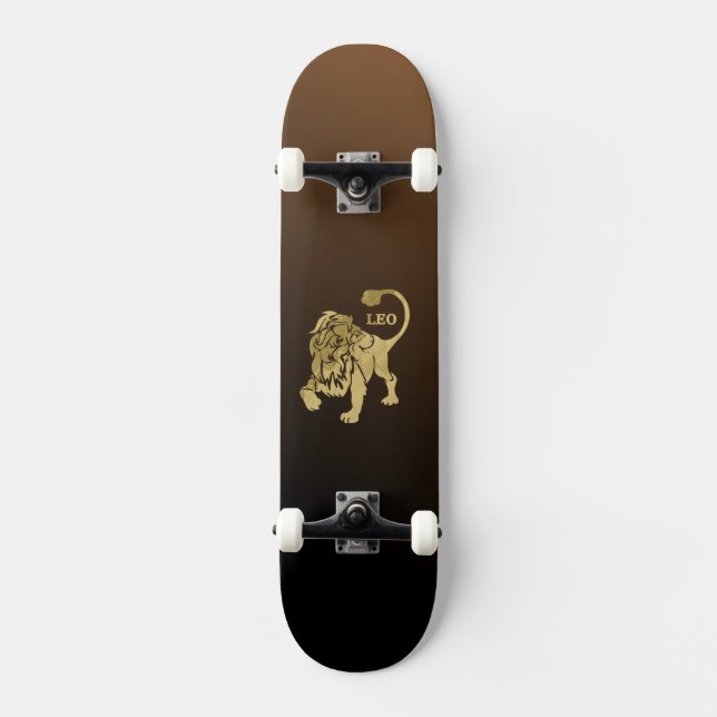 Leo Lion Zodiac Skateboard (Vorderseite)