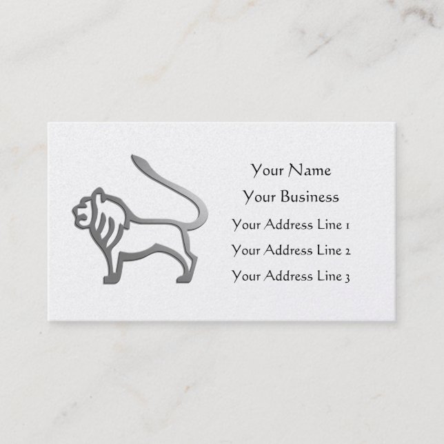 Leo Lion Zodiac Star Sign Gold Vet Bookmark Visitenkarte (Vorderseite)