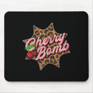 Leo Look Vintag Retro Cherry Bomb Tattoo Rockabil Mousepad