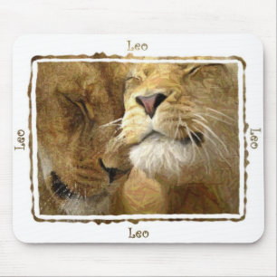 Leo - Löwen in farbigen Bleistiftmousepad Mousepad