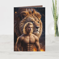 Leo Male Birthday Card
