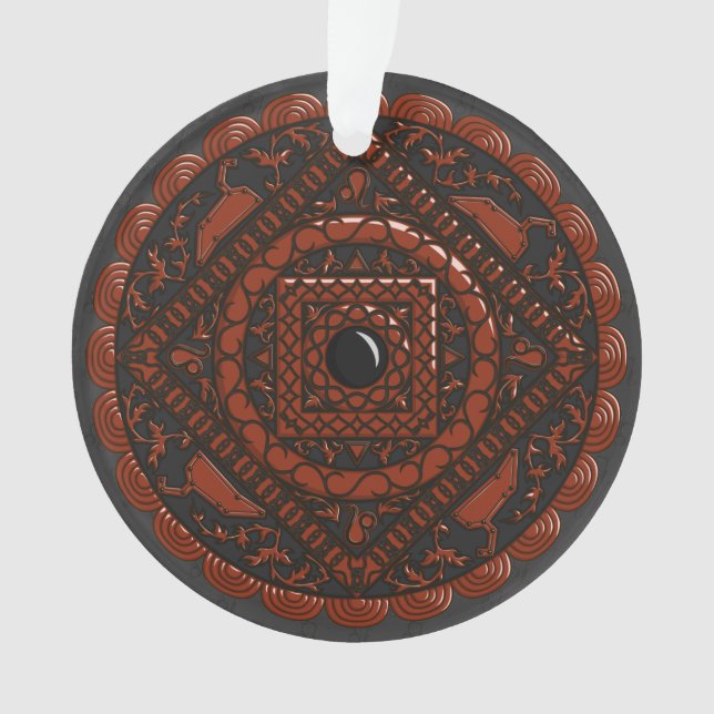 Leo Mandala Acrylic Ornament (Vorderseite)