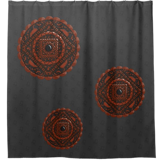 Leo Mandala Duschvorhang (Vorderseite)