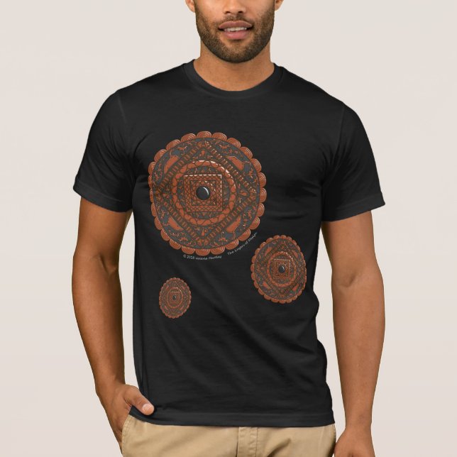 Leo Mandala Men Dark Shirt (Vorderseite)
