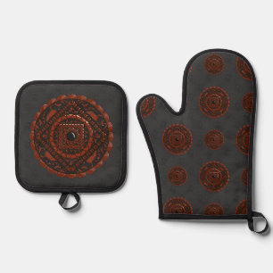 Leo Mandala Ofenhandschuh & Topflappen-Set