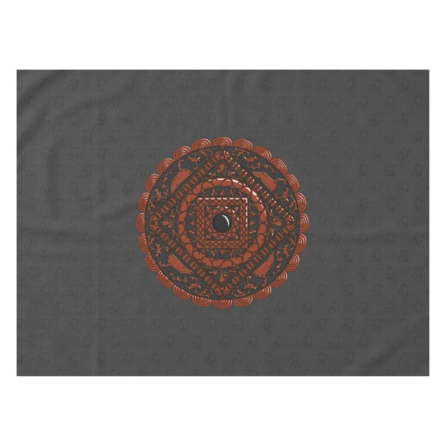 Leo Mandala Tablecloth Tischdecke (Vorderseite (Horizontal))
