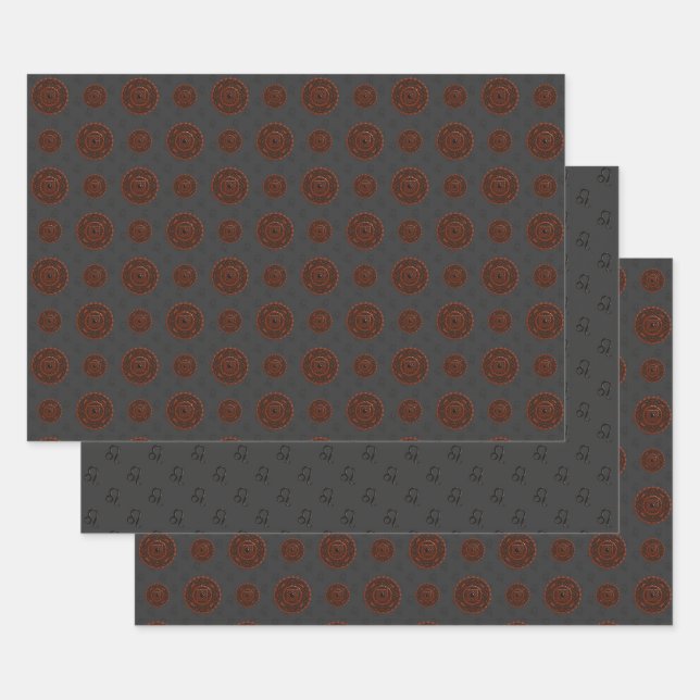 Leo Mandala Wrapping Paper Set Geschenkpapier Set (Set)
