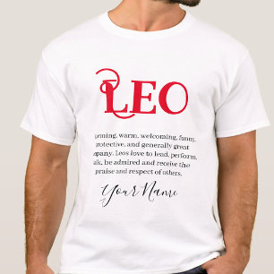Leo-Merkmale und Zodiac-Zeichen T-Shirt